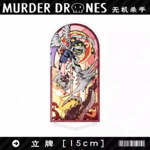 Murder Drones Season 1 Uzi Acrylic Figure Display Cartoon Stand Model Plate Desktop Ornament Custom Charm Phone Personalized, Keychain, Mô Hình Đứng Standee Anime, In 2 Mặt, Cao 6cm, Trang Trí Decor Bàn Học, Balo
