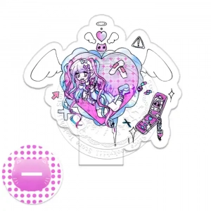 Needy Girl Overload Stand Card Kawaii Exquisite Desktop Ornaments Decor Kangel Astral Custom Charm Phone Personalized, Keychain, Mô Hình Đứng Standee Anime,  In 2 Mặt, Cao 6cm, Trang Trí Decor Bàn Học, Balo