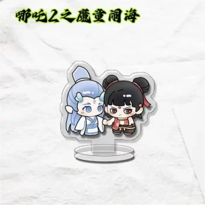 New Anime Ne Zha Acrylic Stand Model Cosplay Characters Ornament Accessories Goods Custom Charm Phone Personalized, Keychain, Mô Hình Đứng Standee Anime, In 2 Mặt, Cao 6cm, Trang Trí Decor Bàn Học, Balo