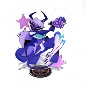 New Helluva Boss Anime Figure Acrylic Stand Model Plate Blitzo Desk Decor Standing Sign Game Custom Charm Phone Personalized, Keychain, Mô Hình Đứng Standee Anime, In 2 Mặt, Cao 6cm, Trang Trí Decor Bàn Học, Balo