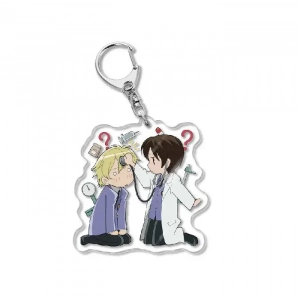Ouran High School Host Club Tamaki Haruhi Kyoya Hikaru Kaoru Cute Campus Figure Keychain Custom Charm Phone Personalized, Keychain, Mô Hình Đứng Standee Anime, In 2 Mặt, Cao 6cm, Trang Trí Decor Bàn Học, Balo