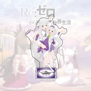 Re:zero Starting Life In Another World Acrylic Standee –subaru Natsuki, Emilia, Rem Character Custom Charm Phone Personalized, Keychain, Mô Hình Đứng Standee Anime, In 2 Mặt, Cao 6cm, Trang Trí Decor Bàn Học, Balo
