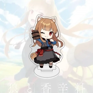 Spice And Wolf Acrylic Stand Keychain, Holo Chibi Figure, Wise Wolf Holo Anime Charm, Summer Custom Charm Phone Personalized, Keychain, Mô Hình Đứng Standee Anime, In 2 Mặt, Cao 6cm, Trang Trí Decor Bàn Học, Balo