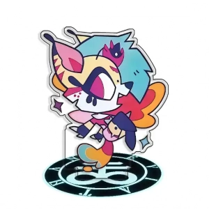Standing Sign For Hazbin Hotel Fizzarolli Blitzo Loona Acrylic Desktop Stand Decorating Self Custom Charm Phone Personalized, Keychain, Mô Hình Đứng Standee Anime, In 2 Mặt, Cao 6cm, Trang Trí Decor Bàn Học, Balo