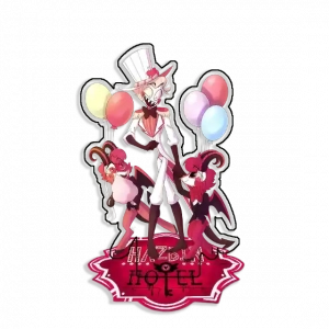 Standing Sign For Hazbin Hotel Lucifer Morningstar Acrylic Desktop Stand Decorating Self Made Custom Charm Phone Personalized, Keychain, Mô Hình Đứng Standee Anime,  In 2 Mặt, Cao 6cm, Trang Trí Decor Bàn Học, Balo
