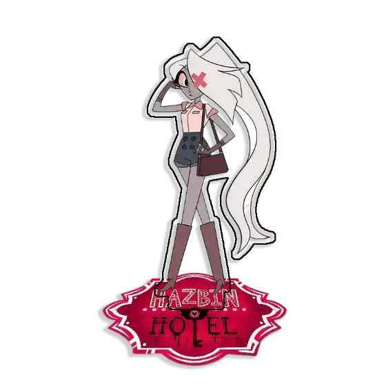 Standing Sign For Hazbin Hotel Velvette Sir Pentious Acrylic Desktop Stand Decorating Self Custom Charm Phone Personalized, Keychain, Mô Hình Đứng Standee Anime, In 2 Mặt, Cao 6cm, Trang Trí Decor Bàn Học, Balo 4 Standing Sign For Hazbin Hotel Velvette Sir Pentious Acrylic Desktop Stand Decorating Self Custom Charm Phone Personalized, Keychain, Mô Hình Đứng Standee Anime, In 2 Mặt, Cao 6cm, Trang Trí Decor Bàn Học, Balo - Ảnh 4