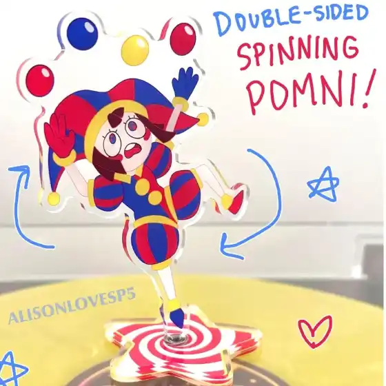 The Amazing Digital Circus Pomni Rotatable Double Sided Acrylic Standee Spinning Anime Custom Charm Phone Personalized, Keychain, Mô Hình Đứng Standee Anime, In 2 Mặt, Cao 6cm, Trang Trí Decor Bàn Học, Balo 1 The Amazing Digital Circus Pomni Rotatable Double Sided Acrylic Standee Spinning Anime Custom Charm Phone Personalized, Keychain, Mô Hình Đứng Standee Anime, In 2 Mặt, Cao 6cm, Trang Trí Decor Bàn Học, Balo
