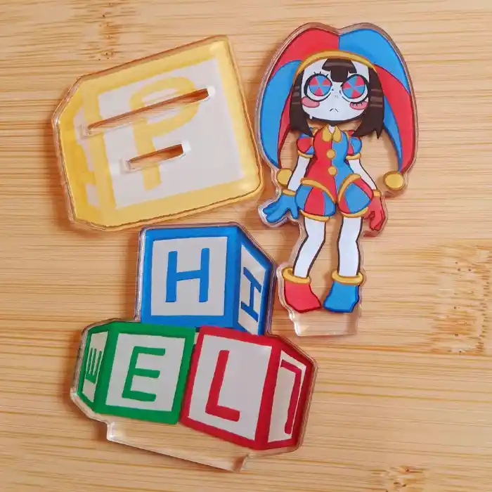 The Amazing Digital Pomni Caine Double Layer Acrylic Standee Cartoon Desk Display Ornament Custom Charm Phone Personalized, Keychain, Mô Hình Đứng Standee Anime, In 2 Mặt, Cao 6cm, Trang Trí Decor Bàn Học, Balo 1 The Amazing Digital Pomni Caine Double Layer Acrylic Standee Cartoon Desk Display Ornament Custom Charm Phone Personalized, Keychain, Mô Hình Đứng Standee Anime, In 2 Mặt, Cao 6cm, Trang Trí Decor Bàn Học, Balo