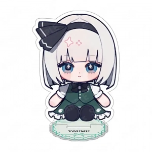 Touhou Project Acrylic Stand Keychain Reimu Cirno Alice Chibi Sitting Doll Character Custom Charm Phone Personalized, Keychain, Mô Hình Đứng Standee Anime, In 2 Mặt, Cao 6cm, Trang Trí Decor Bàn Học, Balo