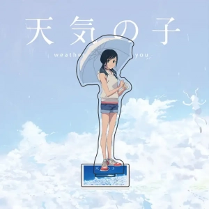 Weathering With You Acrylic Standee - Makoto Shinkai Aesthetic Scenery Figure - Hodaka & Hina Custom Charm Phone Personalized, Keychain, Mô Hình Đứng Standee Anime,  In 2 Mặt, Cao 6cm, Trang Trí Decor Bàn Học, Balo