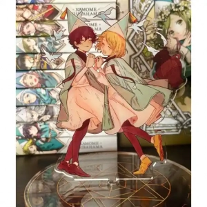 Witch Hat Atelier Qifrey Olruggio Magician Couple Acrylic Standee Table Decor Ornament Gift Custom Charm Phone Personalized, Keychain, Mô Hình Đứng Standee Anime, In 2 Mặt, Cao 6cm, Trang Trí Decor Bàn Học, Balo